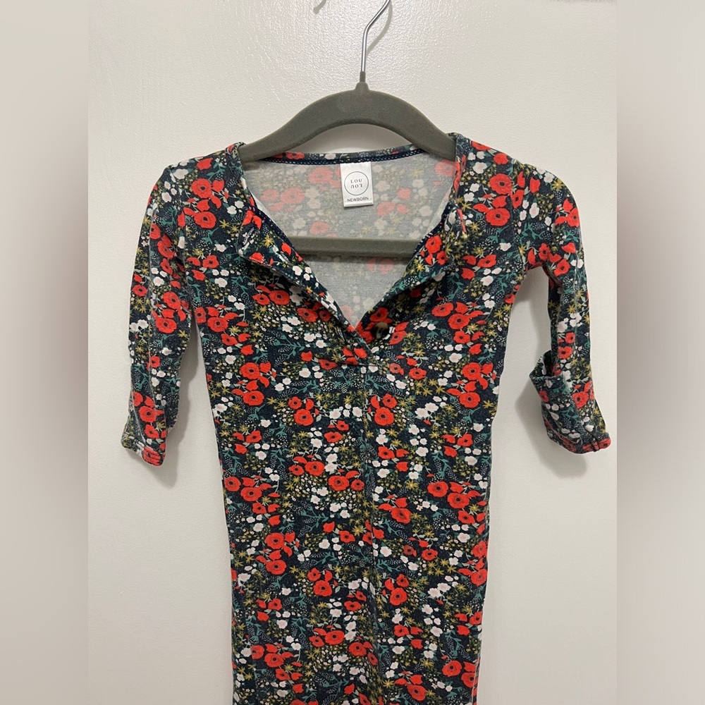 Lou Lou & Company Floral Knotted Gown (Newborn)